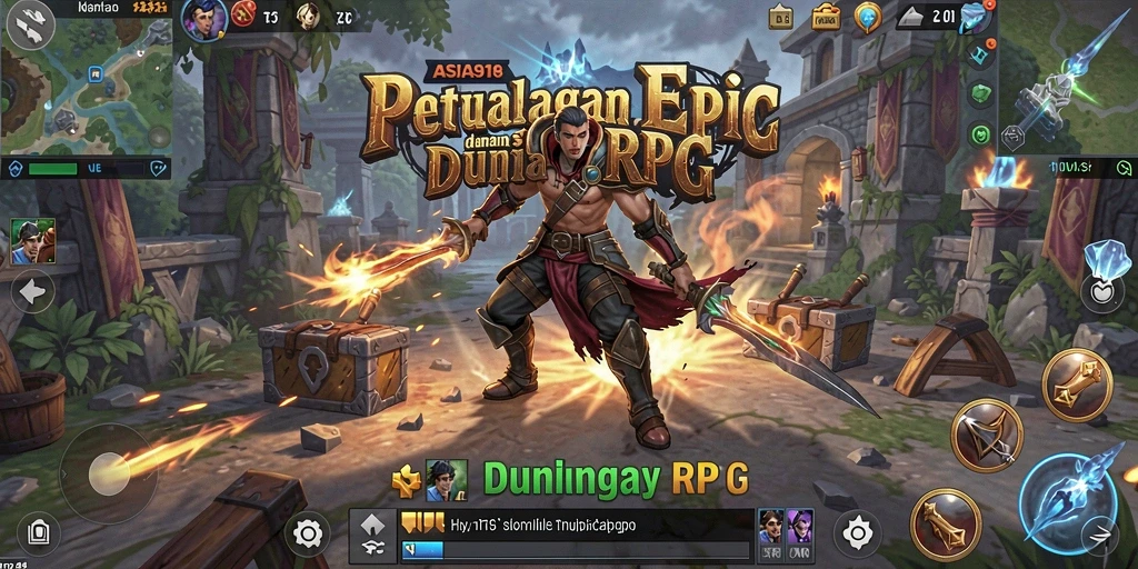 Screenshot utama ASIA918 menampilkan petualangan epik dalam dunia RPG.