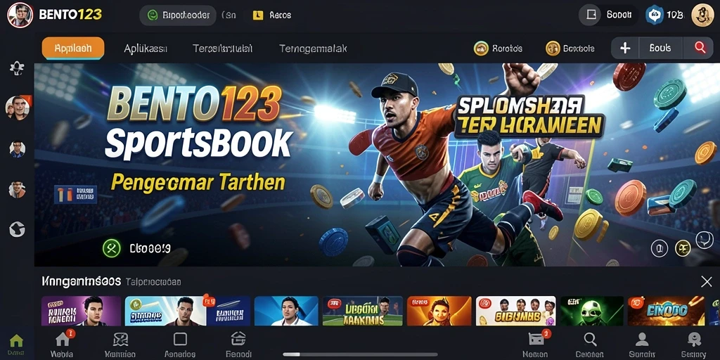 Screenshot BENTO123 yang menunjukkan tampilan taruhan olahraga.