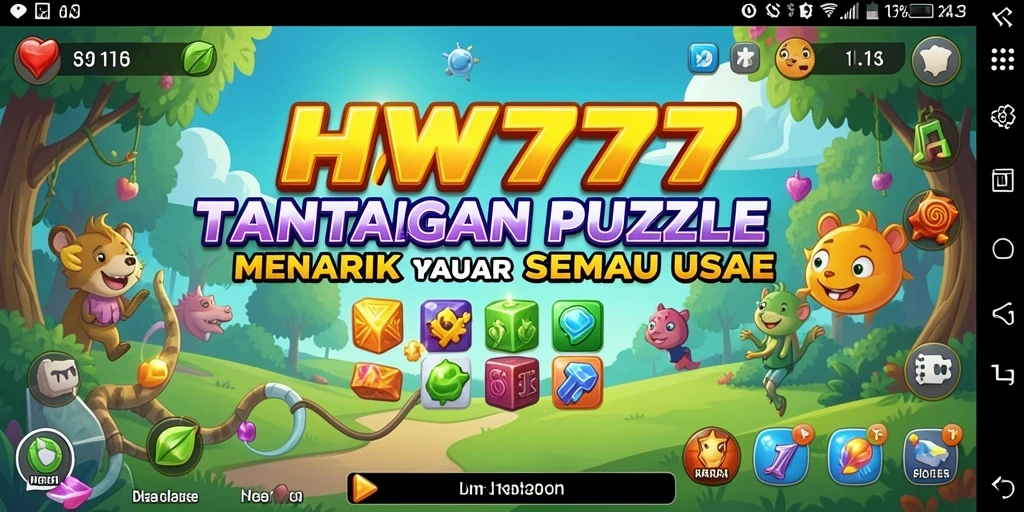 Tampilan gameplay seru dari HW777 dengan tantangan puzzle.
