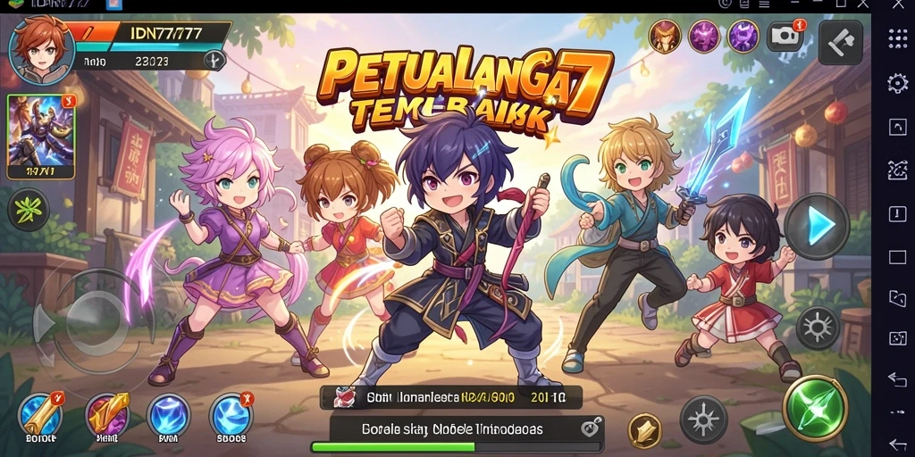 Tampilan gameplay menarik dari IDN777 yang penuh warna.