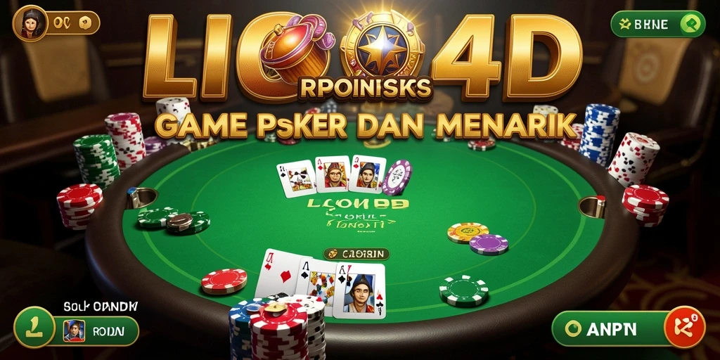 Tampilan gameplay seru dalam permainan Poker LION4D.