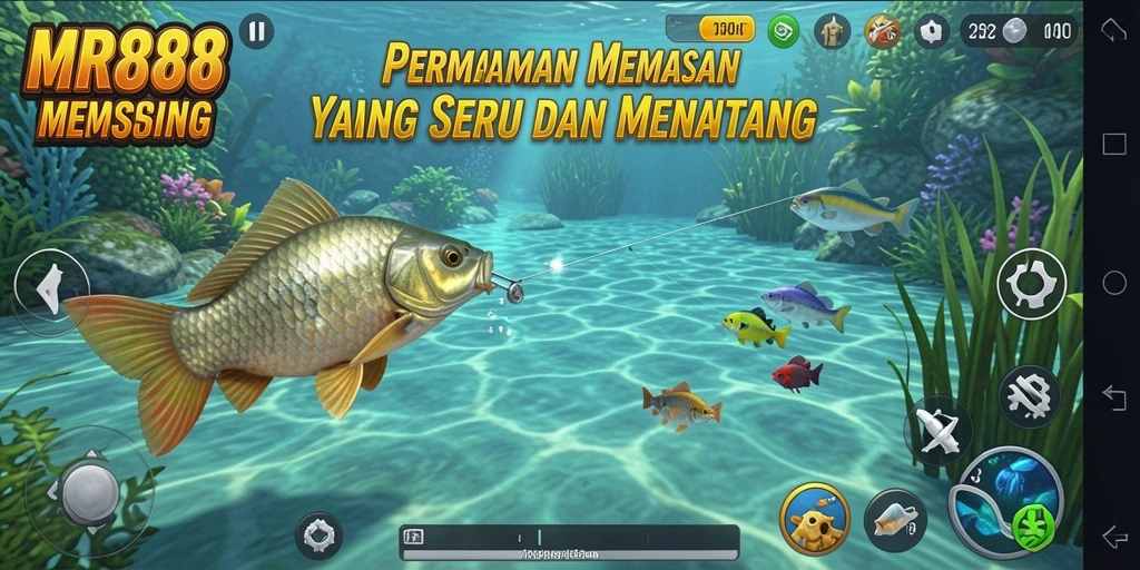 Tampilan gameplay memancing yang menarik dan mendebarkan di MR888.