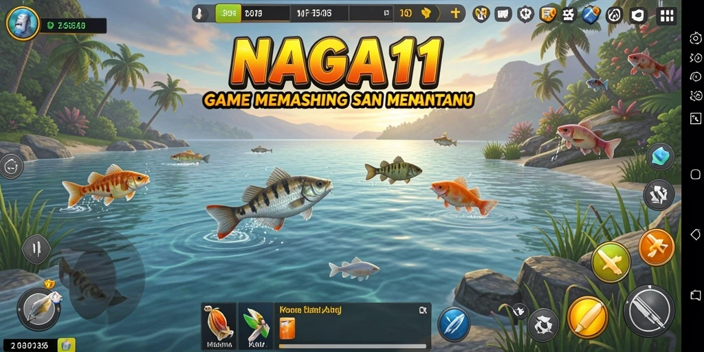 Gameplay seru NAGA11 menunjukkan keindahan dunia memancing.