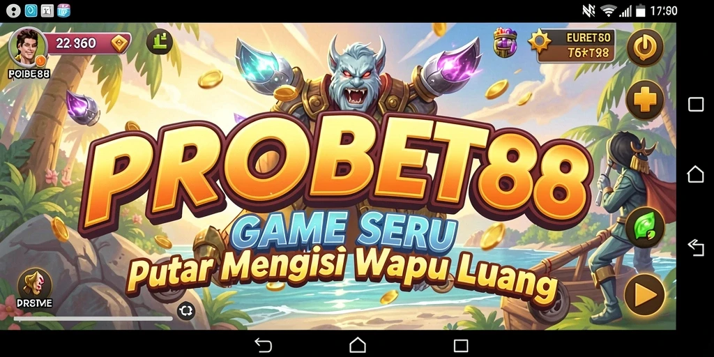 Tampilan gameplay PROBET88 yang penuh warna dan seru.