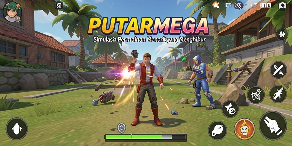 Tampilan menarik dari gameplay PUTARMEGA yang seru dan interaktif.