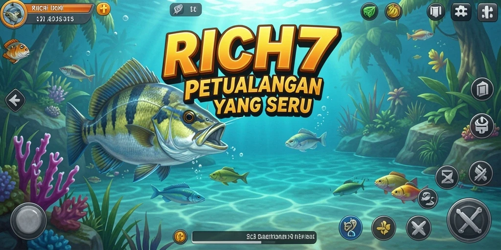 Tampilan gameplay yang mendebarkan saat memancing berbagai jenis ikan.