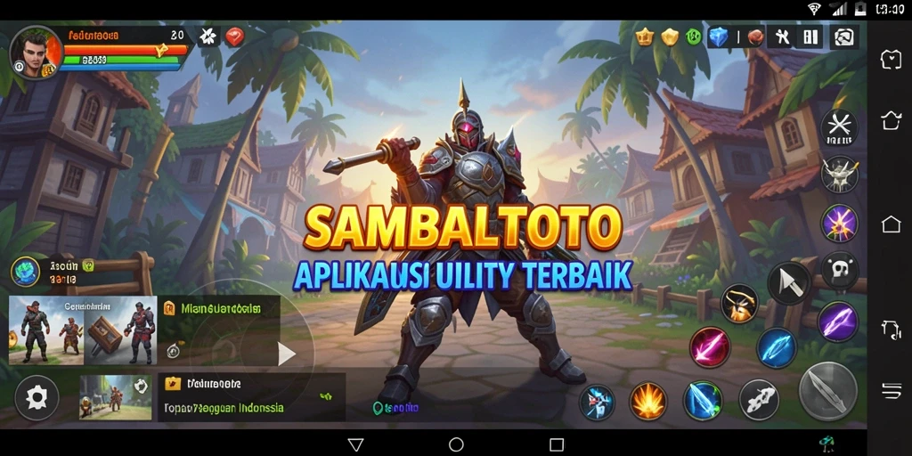 Tampilan antarmuka aplikasi SAMBALTOTO dalam pengelolaan Utility.