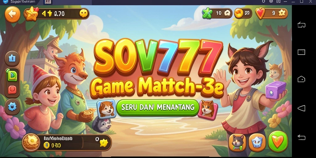 Screenshot gameplay SOV777 menampilkan aksi seru mencocokkan elemen.