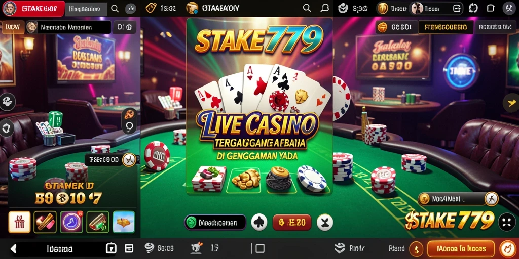 Pengguna menikmati pengalaman Live Casino yang imersif dan interaktif di STAKE779.