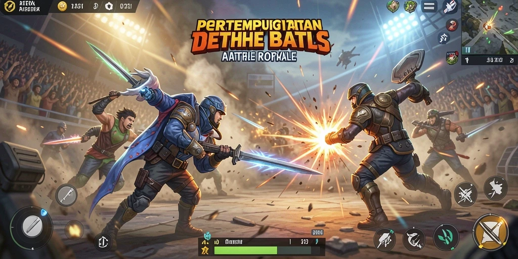 Gameplay menegangkan di arena pertarungan V21.